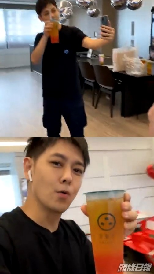 林志穎展示高科技智能系統，見到法拉利賽車的另一邊，空間感十足。